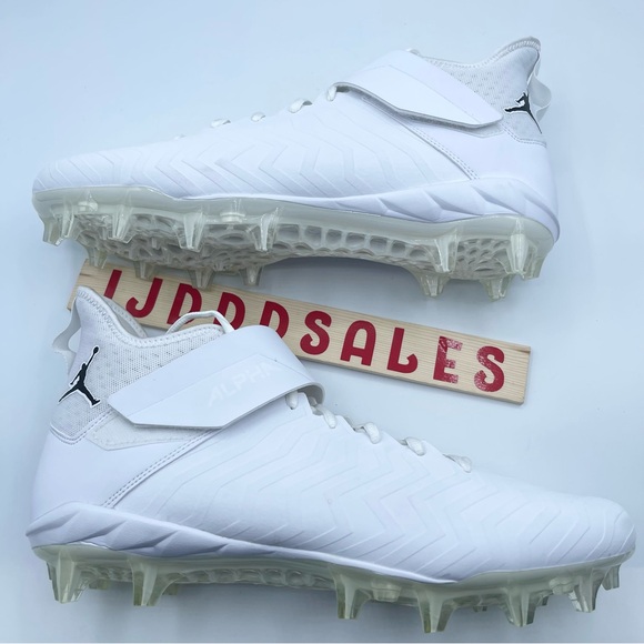 Nike Air Jordan Alpha Menace Pro 2 Mid SMU P Football Cleats CV1676-103 Sz 13.5 - Picture 8 of 10